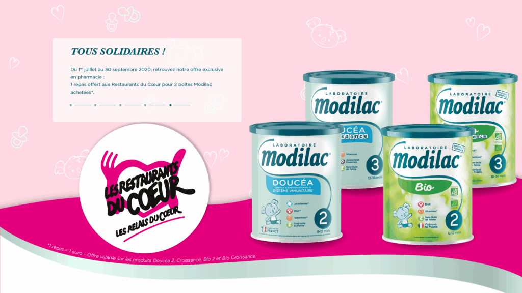 Durant tout l’été, les Laboratoires Modilac soutiennent Les Restos&nbsp;!