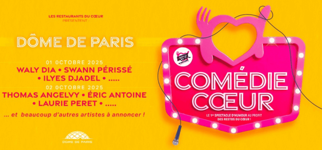 Comédie Coeur : le premier spectacle d&rsquo;humour au profit des Restos