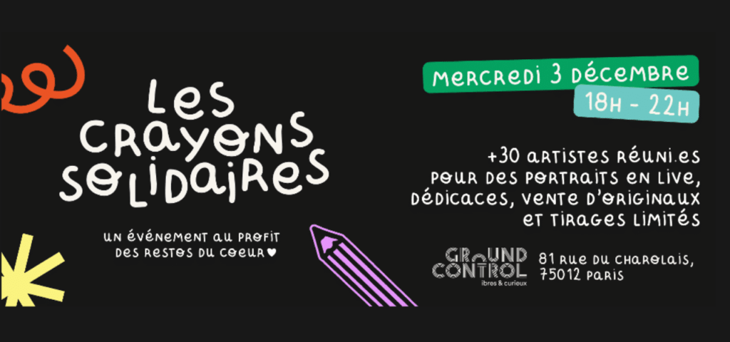 Les Crayons Solidaires : soutenez les Restos et repartez avec un dessin !